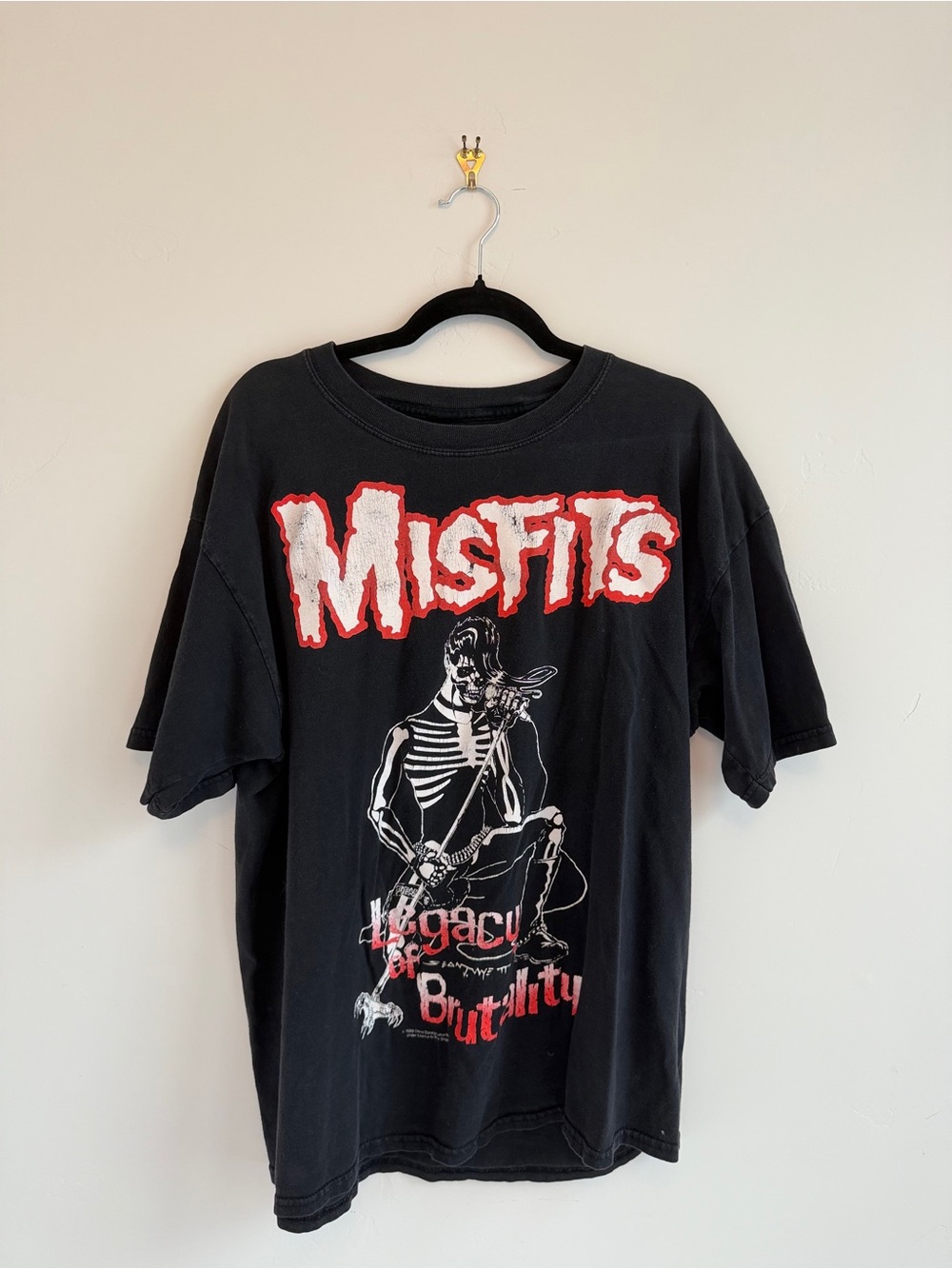 Misfits Black Graphic Band Tee - Red & White Logo